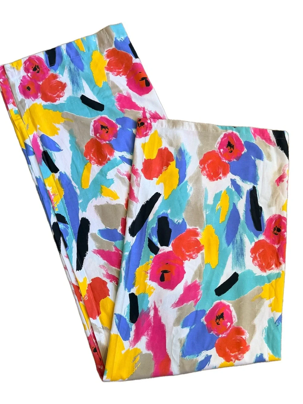 Kate Spade New York Paintball Floral Shower Curtain EUC Multicolor Watercolor